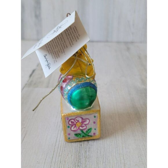 Radko Crack-up Easter blown glass ornament chick glitter egg Xmas - Picture 5 of 7